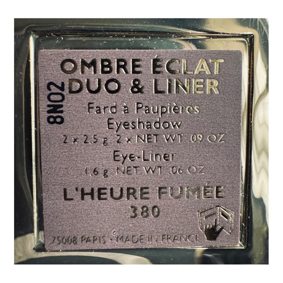 GUERLAIN Ombre Éclat Duo & Liner Eyeshadow Palette L’Heure Fumée 380 New - Picture 3 of 11